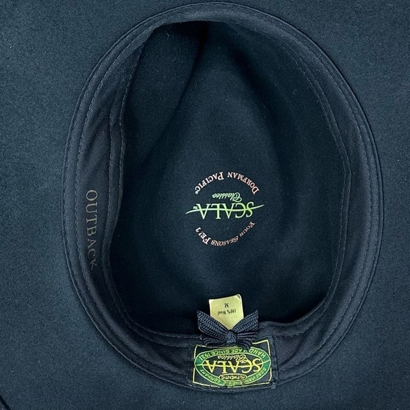 Dorfman Pacific Scala 100% Wool Black Western Hat, Size Medium - Picture 9 of 12